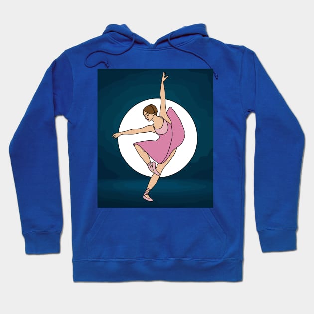 Dancing Ballerina Ballet Figures Hoodie by flofin